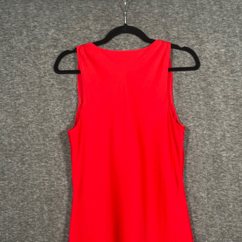 ROMY The Brand Alexis Dress Red V-Neck Ruched Bust Sleeveless Maxi Womens Medium - Picture 8 of 13